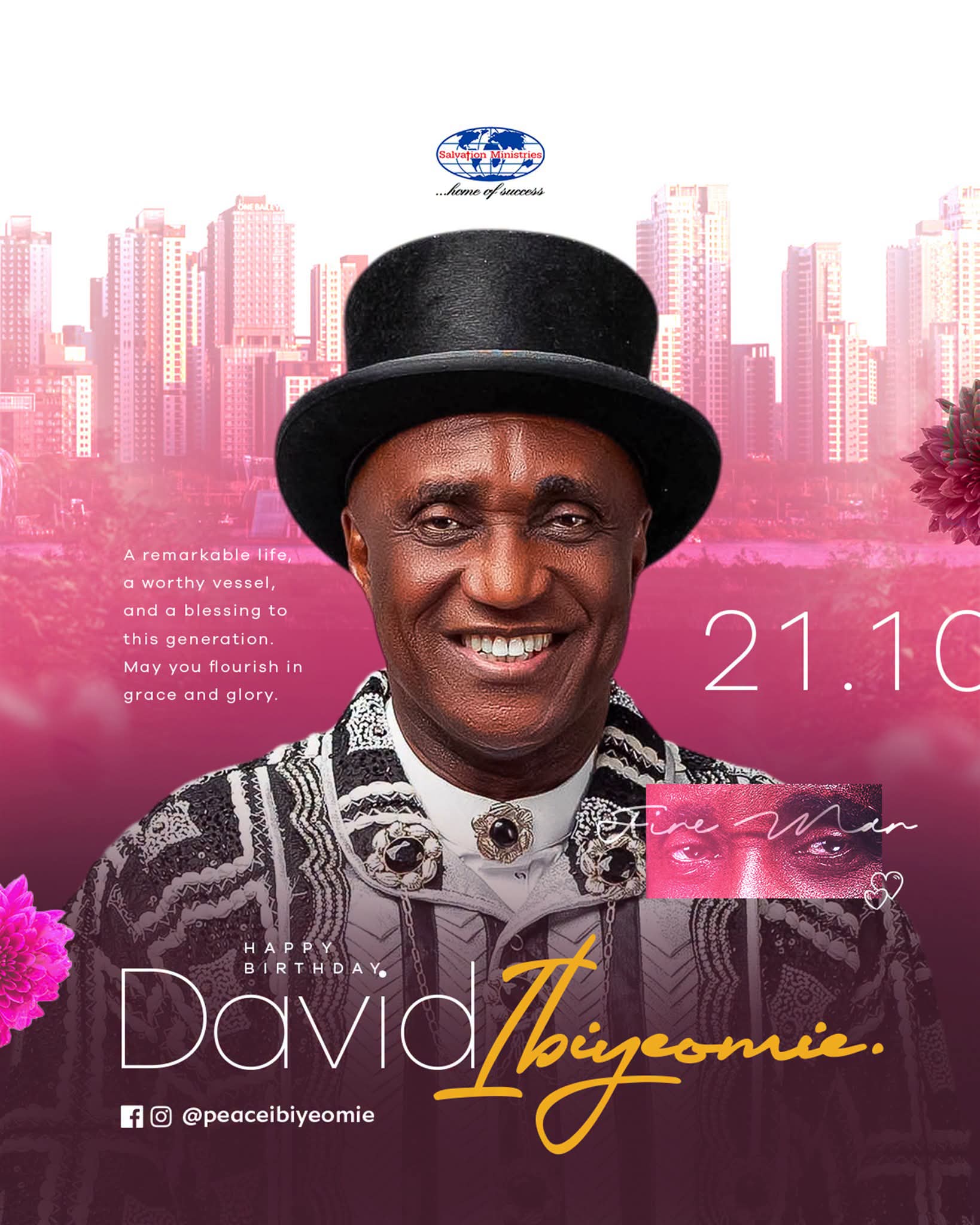 My Fine Man!’ Peace Ibiyeomie Celebrates Husband, Pastor David, on His Birthday My Fine Man!’ Peace Ibiyeomie Celebrates Husband, Pastor David, on His Birthday